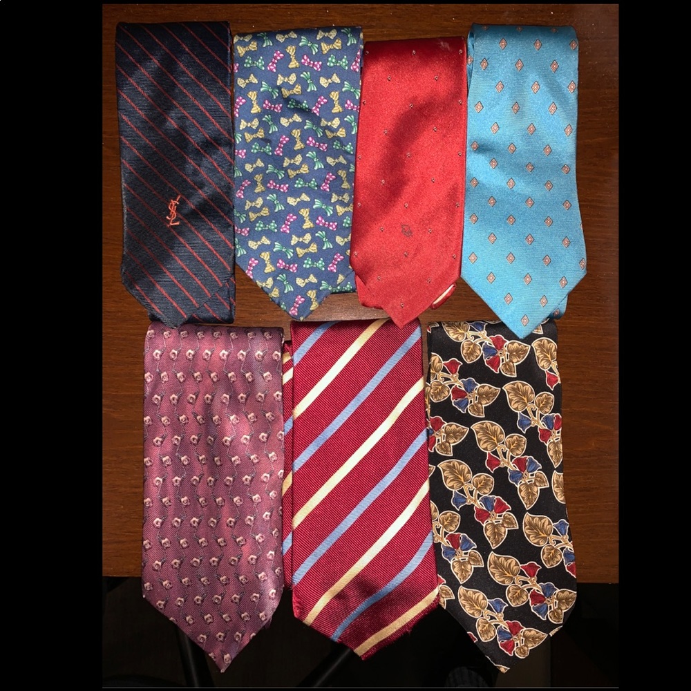 Lot of 7 designer ties